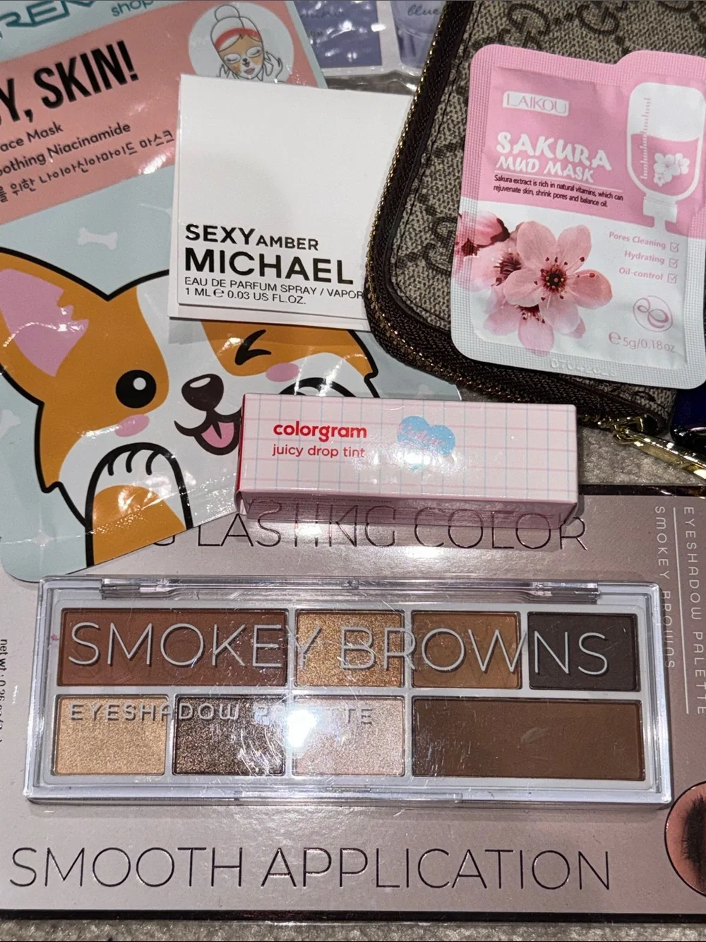 Assorted Women's Skincare & Makeup Set - Pink, Brown, Black
